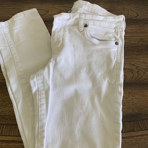 White denim skinny jeans